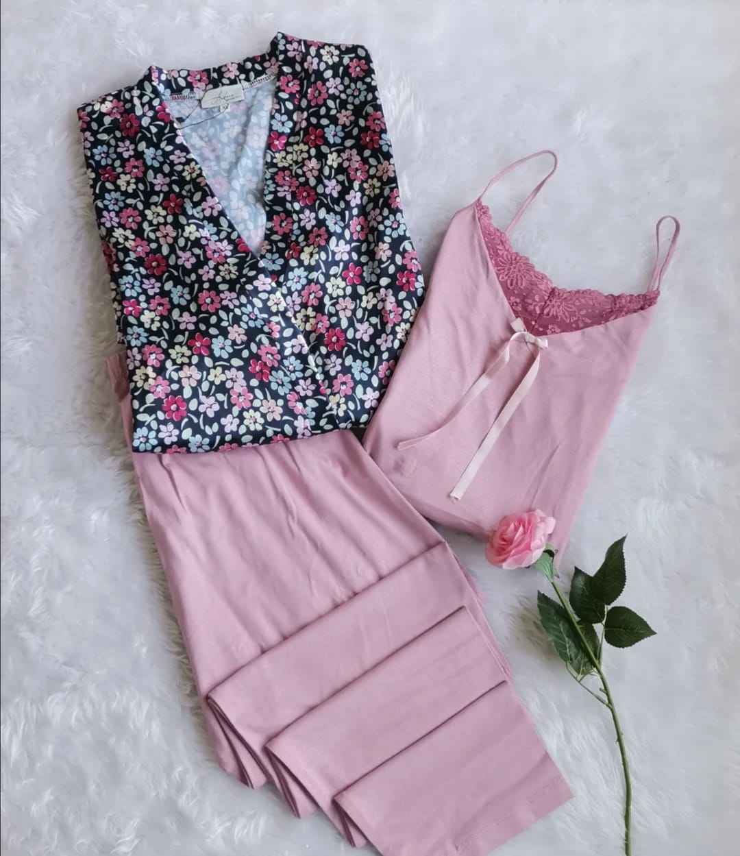 Ensemble de 3 pièces de Pyjama imprimé