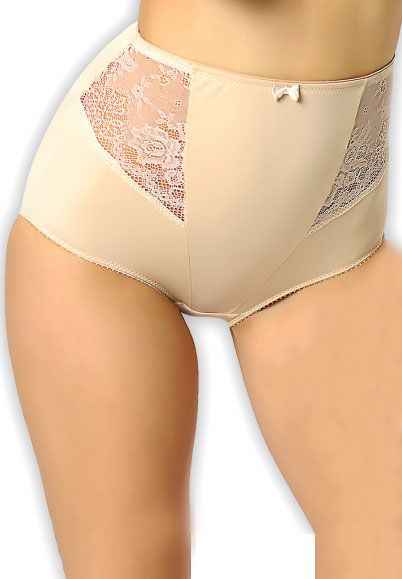 Slip taille haute avec dentelle