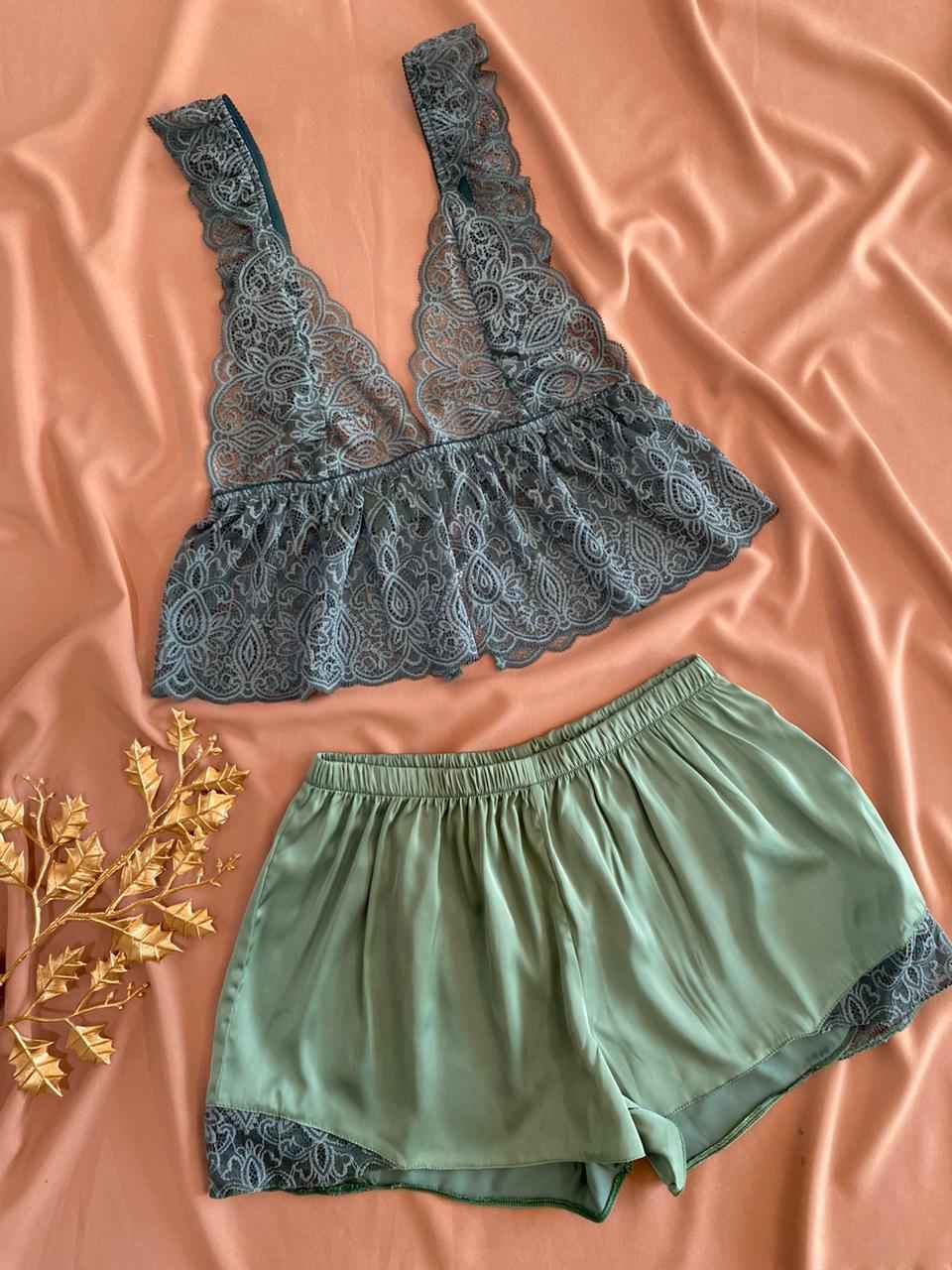 Caraco Satin Dentelle
