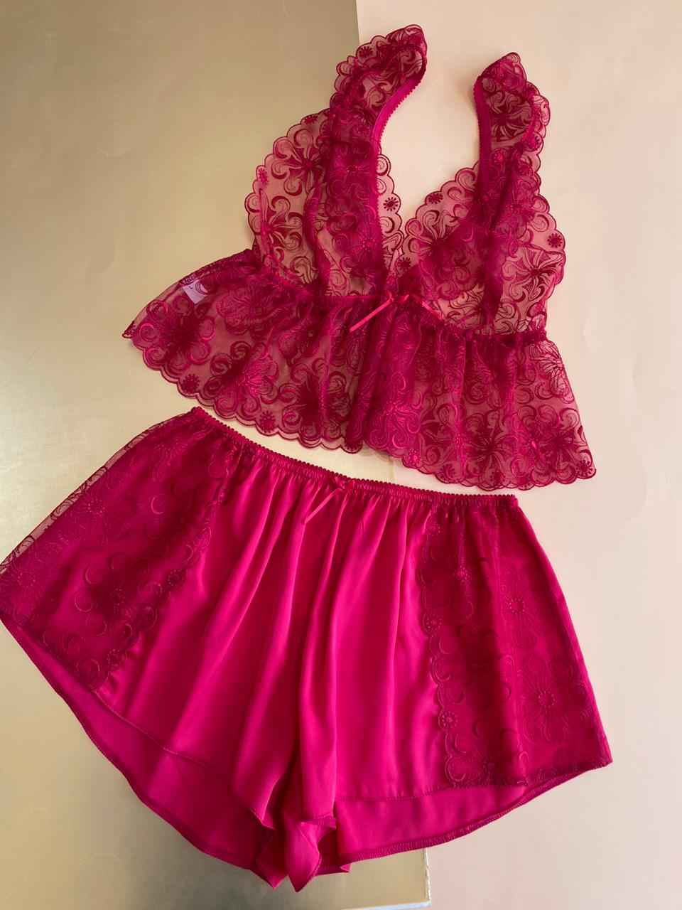 Caraco Satin Dentelle