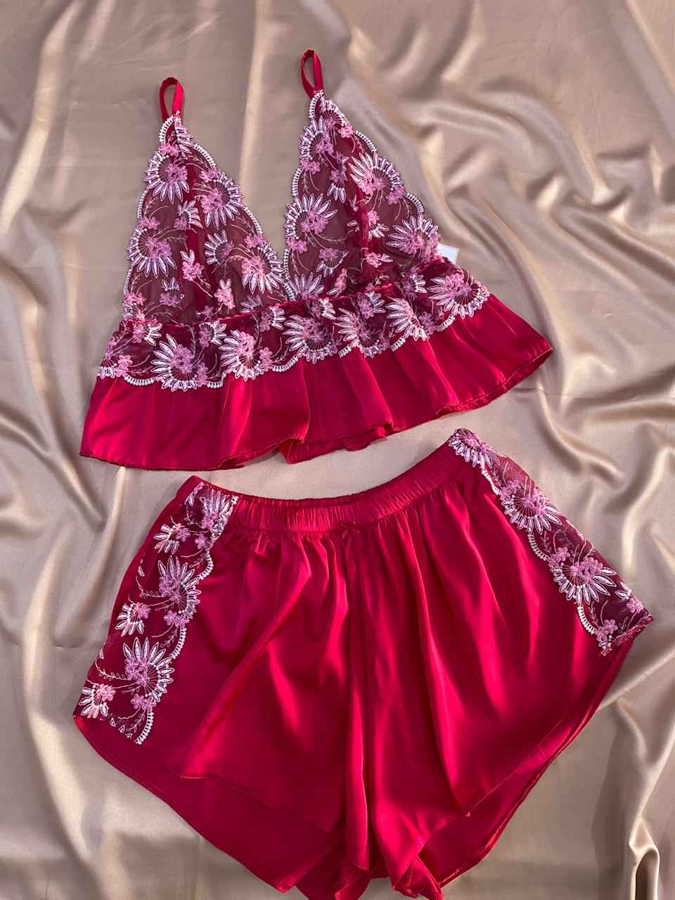 Caraco Satin Dentelle