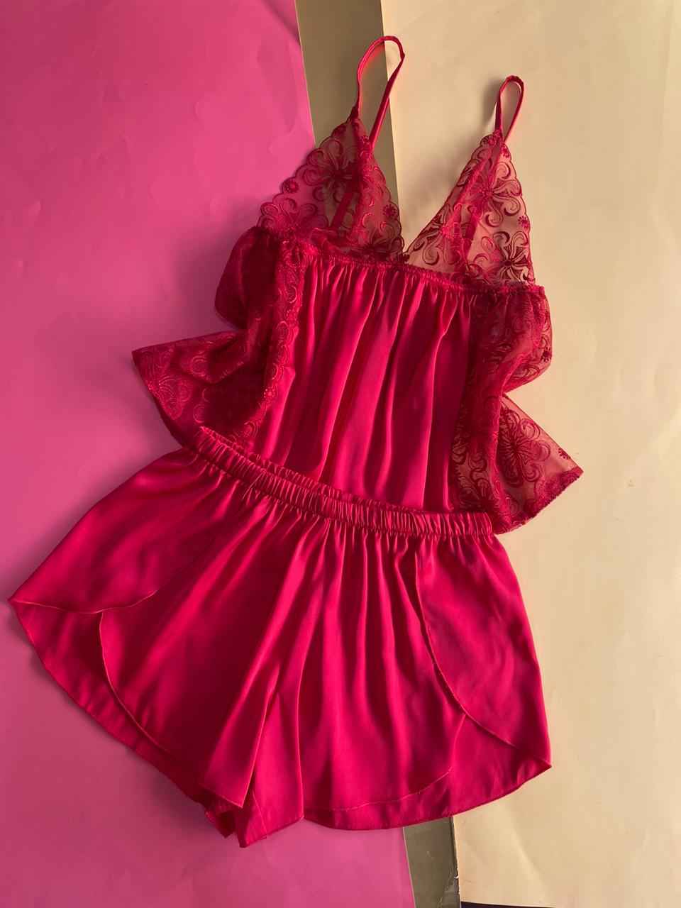 Caraco Satin Dentelle