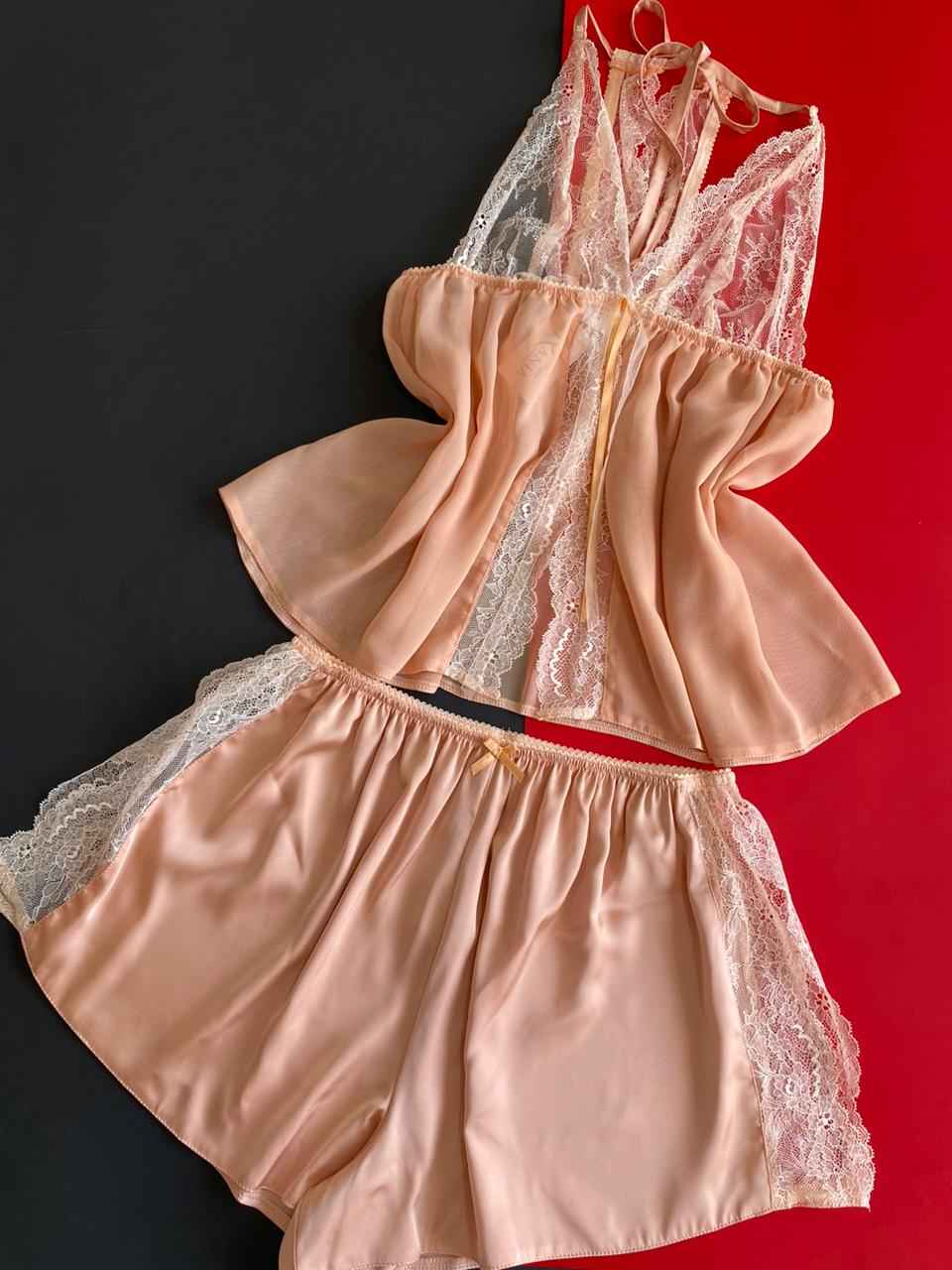 Caraco Satin Dentelle