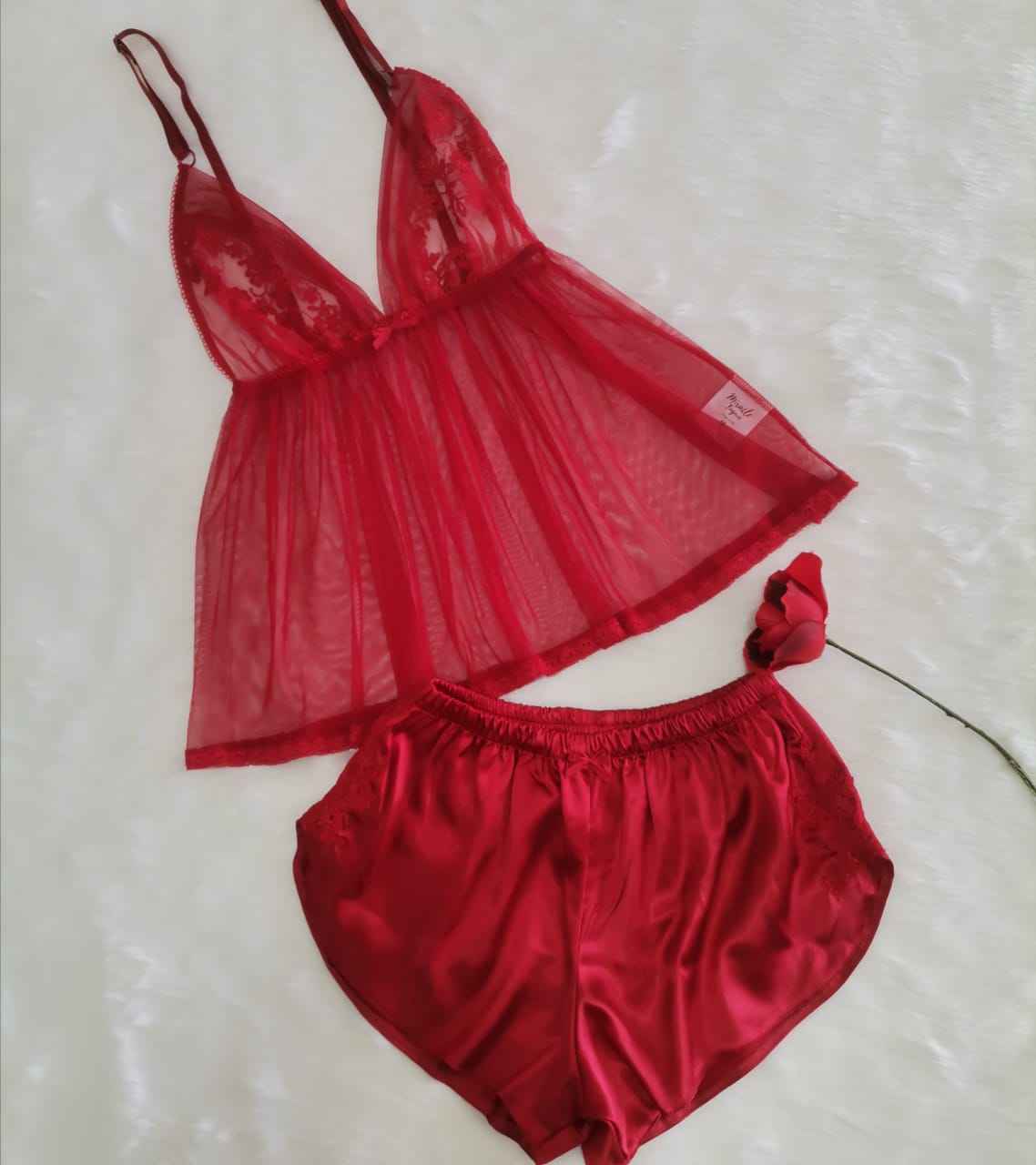 Caraco Satin Dentelle