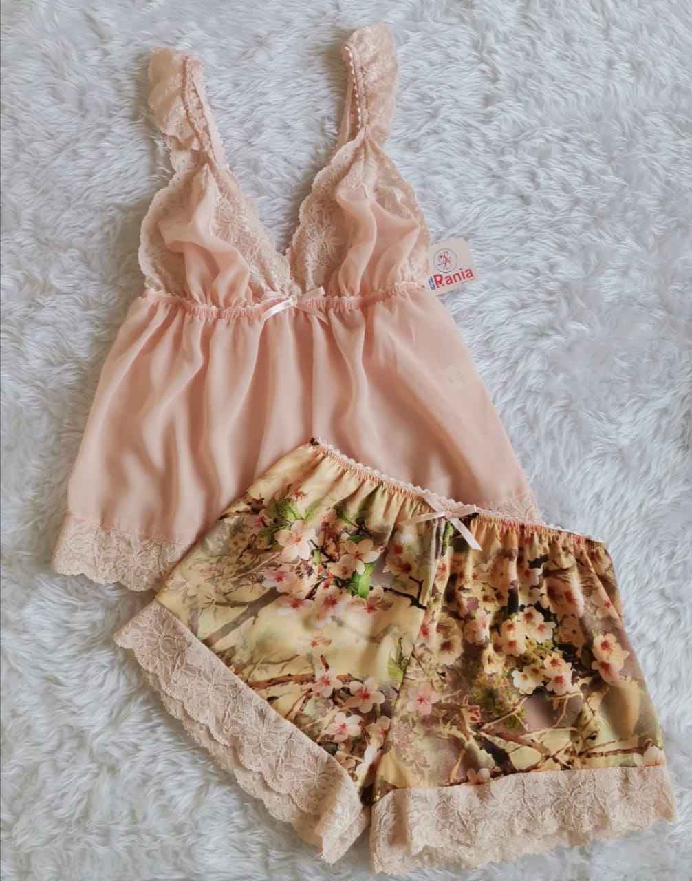 Caraco Satin Dentelle