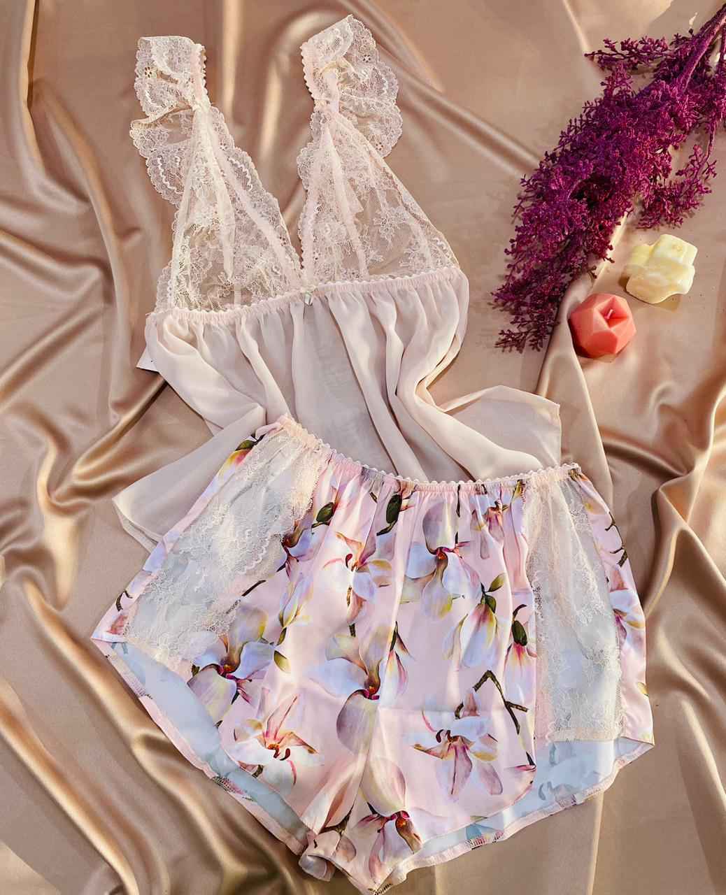 Caraco Satin Dentelle