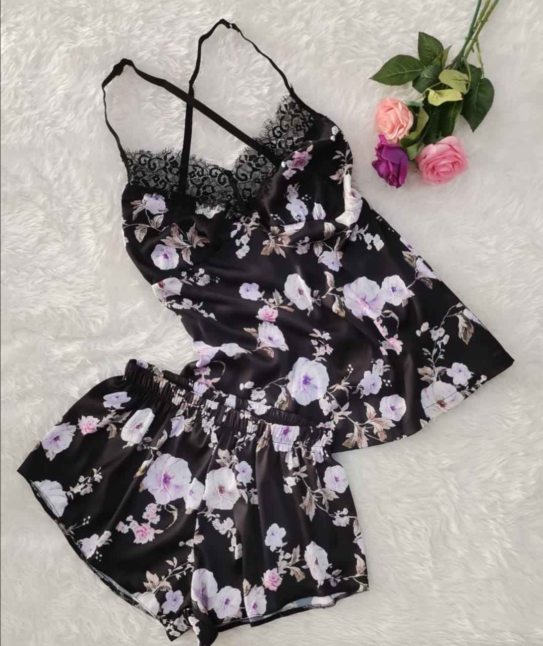 Caraco Satin Dentelle