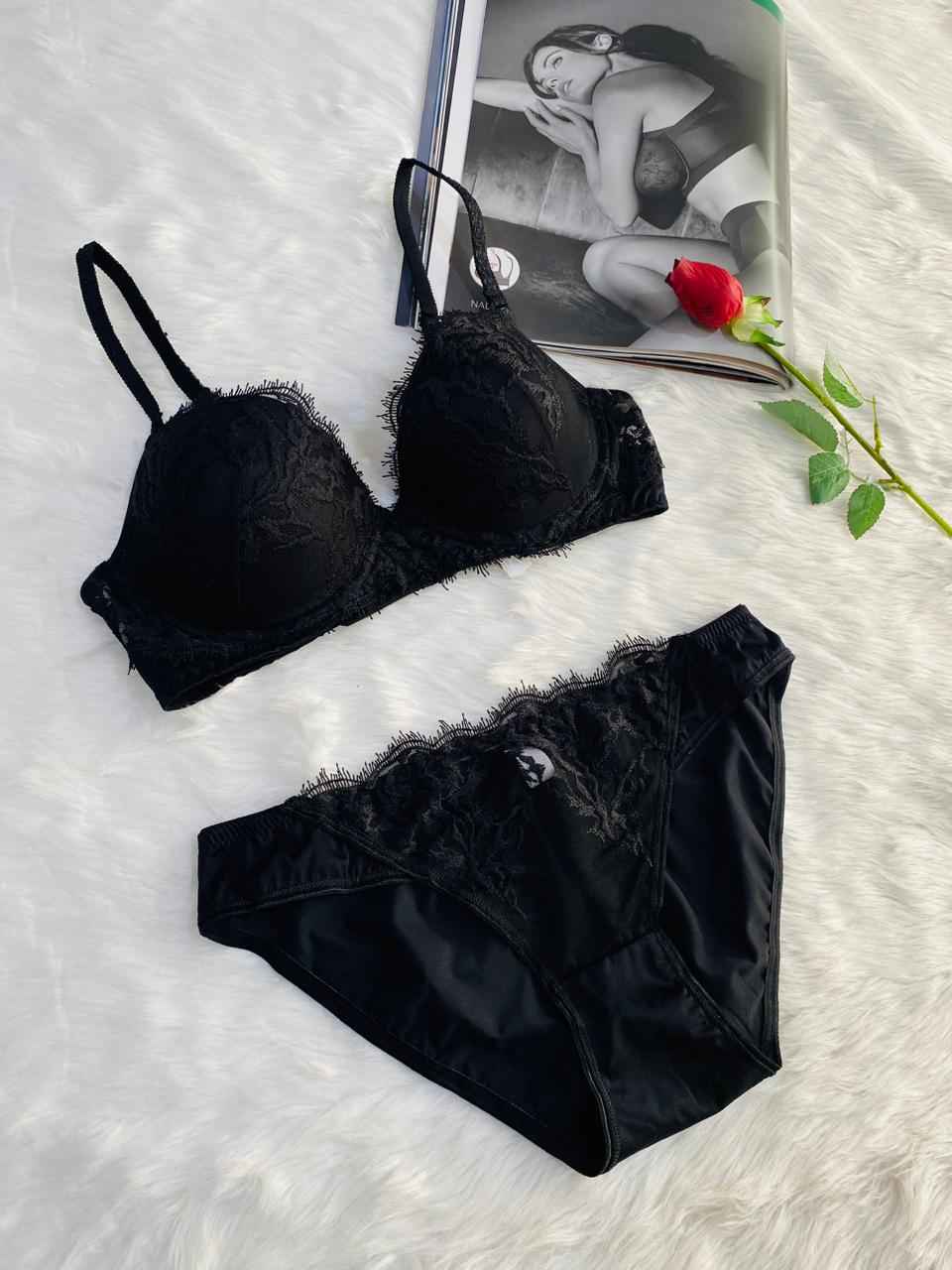 Ensemble Soutien-Gorge et Culotte en Dentelle