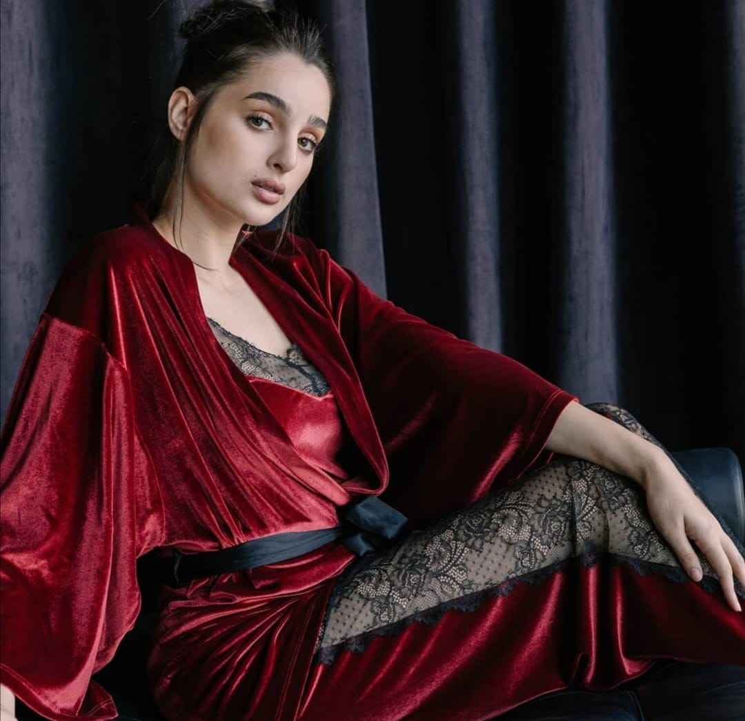 3 pièces pyjama en velours